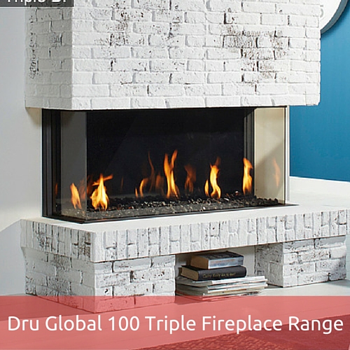 Dru Global 100 triple Fireplace